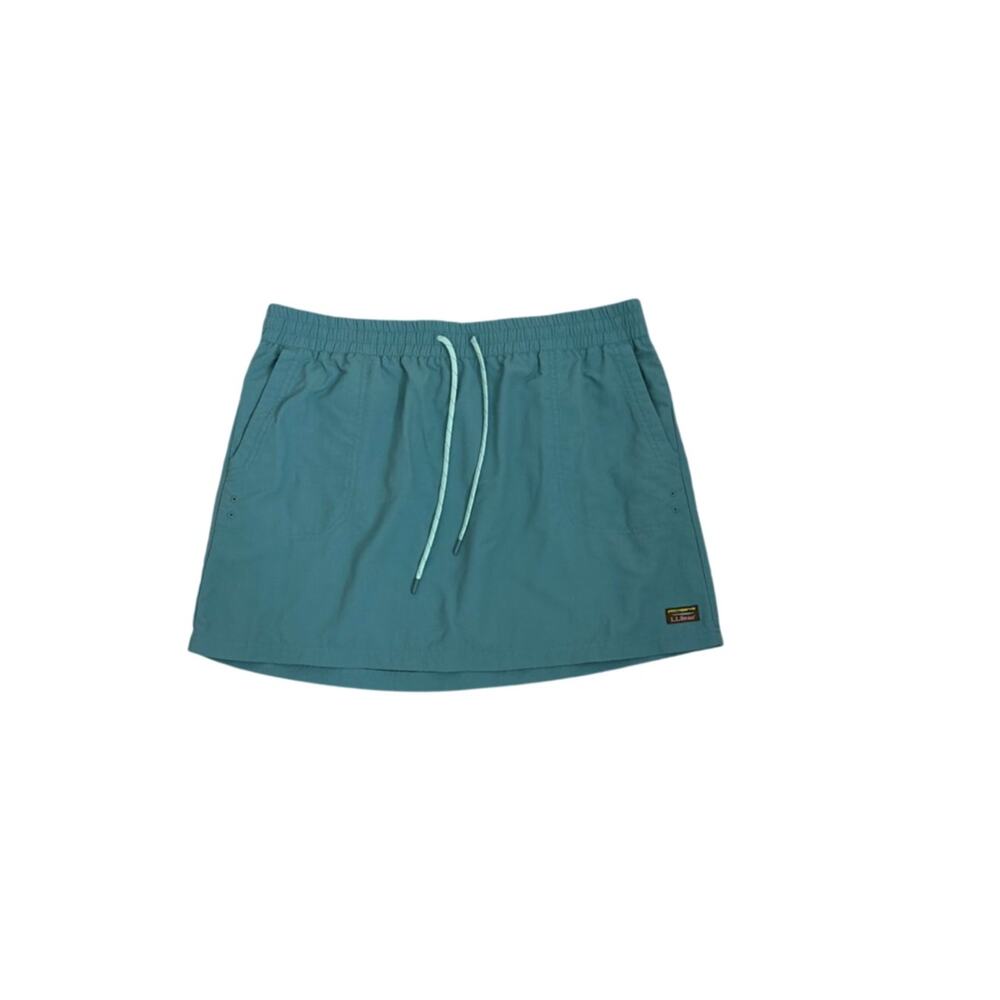 LL Bean Tidewater Teal Athletic Active Drawstring Outdoor Skirt Size Medium